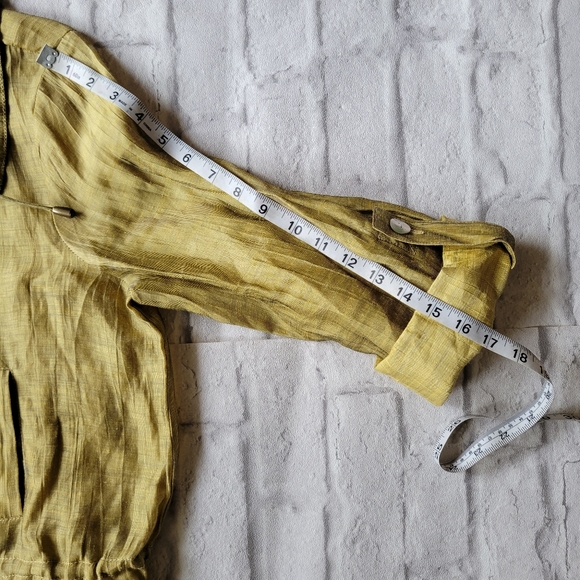 Ruby Rd. Petite gold lightweight linen jacket size 12p - Picture 10 of 13